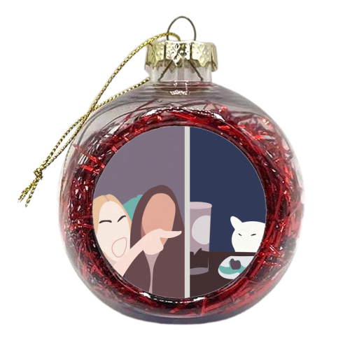 Taylor and Smudge The Cat Meme - xmas bauble by Move Studio