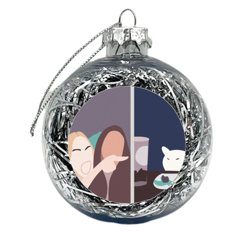 Taylor and Smudge The Cat Meme - xmas bauble by Move Studio