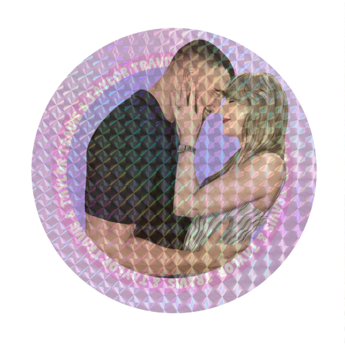 Taylor and Travis - Circle Sticker by Pink and Pip