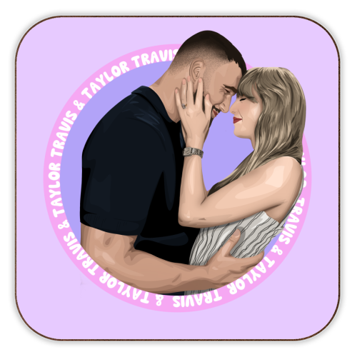 Taylor and Travis - personalised beer coaster by Pink and Pip