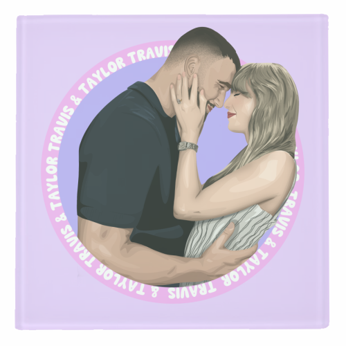 Taylor and Travis - personalised beer coaster by Pink and Pip