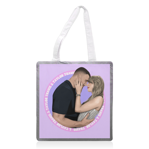 Taylor and Travis - printed canvas tote bag by Pink and Pip