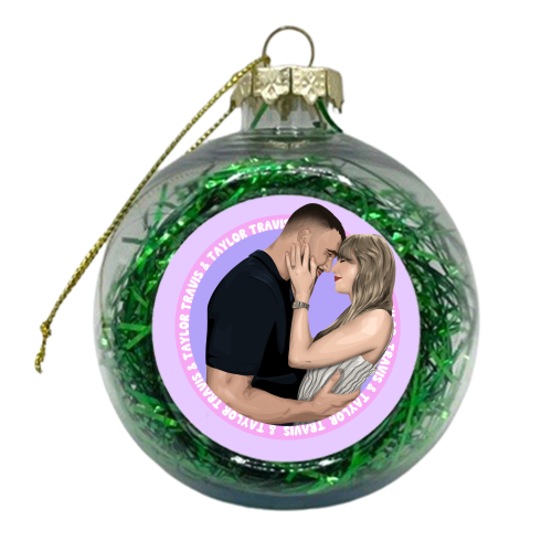 Taylor and Travis - xmas bauble by Pink and Pip