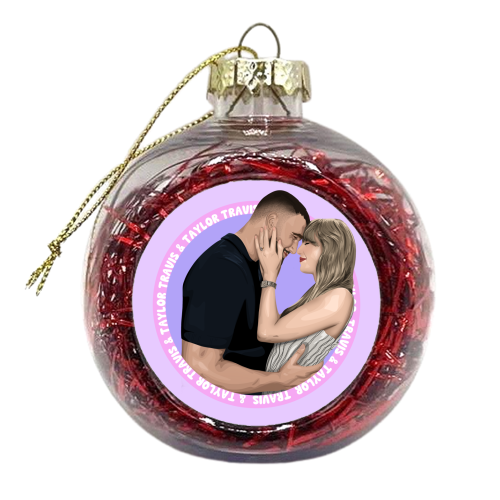 Taylor and Travis - xmas bauble by Pink and Pip