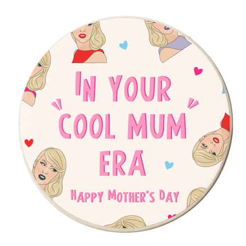 Taylor Cool Mum Era - Mother's Day - personalised beer coaster by Lisa Wardle
