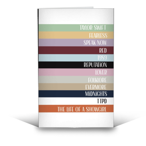 Taylor Eras stripes - funny greeting card by Giddy Kipper