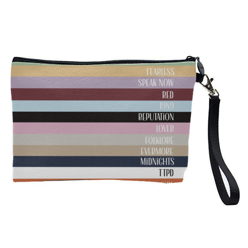 Taylor Eras stripes - pretty makeup bag by Giddy Kipper