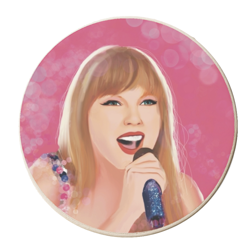 Taylor Eras Tour Bokeh - personalised beer coaster by Giddy Kipper