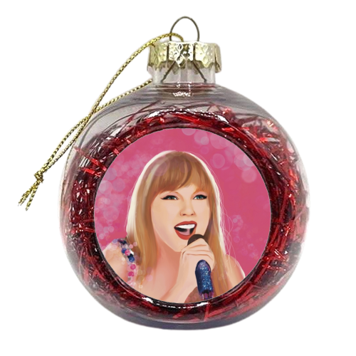 Taylor Eras Tour Bokeh - xmas bauble by Giddy Kipper