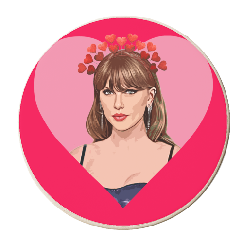 Taylor in Heart - personalised beer coaster by DOLLY WOLFE