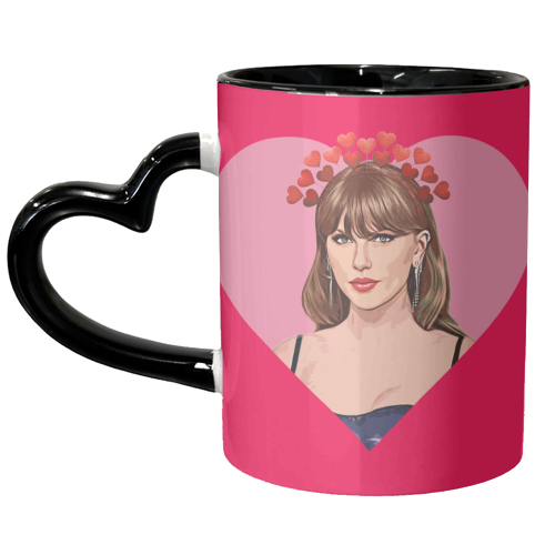 Taylor in Heart - unique mug by DOLLY WOLFE