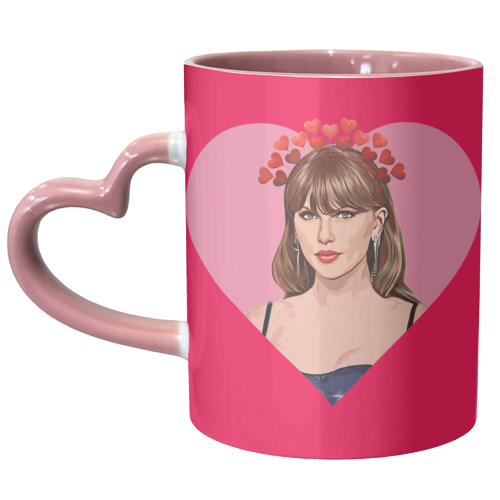 Taylor in Heart - unique mug by DOLLY WOLFE