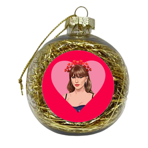 Taylor in Heart - xmas bauble by DOLLY WOLFE