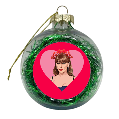 Taylor in Heart - xmas bauble by DOLLY WOLFE