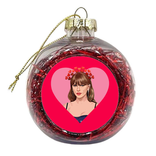 Taylor in Heart - xmas bauble by DOLLY WOLFE