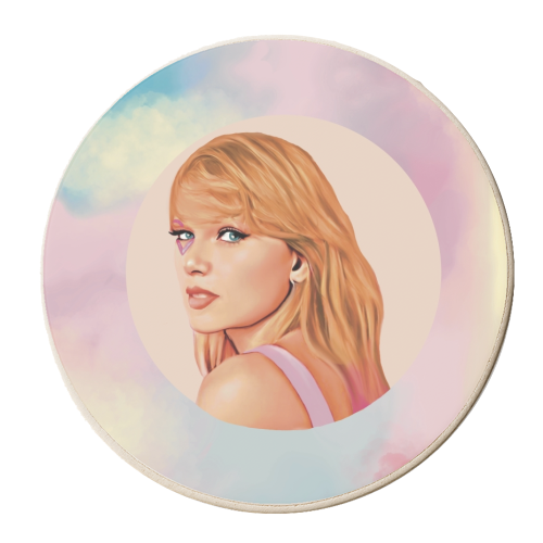 Taylor In her Lover Era - personalised beer coaster by Giddy Kipper