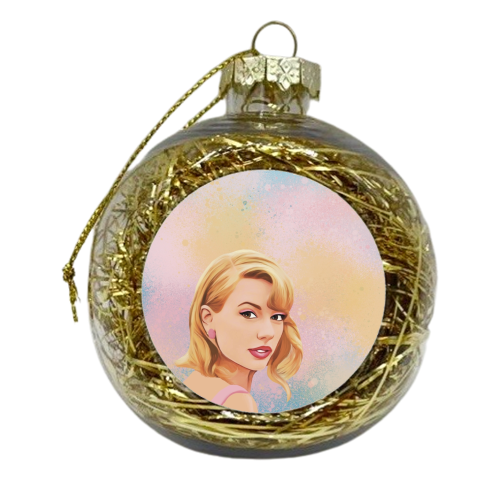 Taylor in pastels - xmas bauble by Giddy Kipper