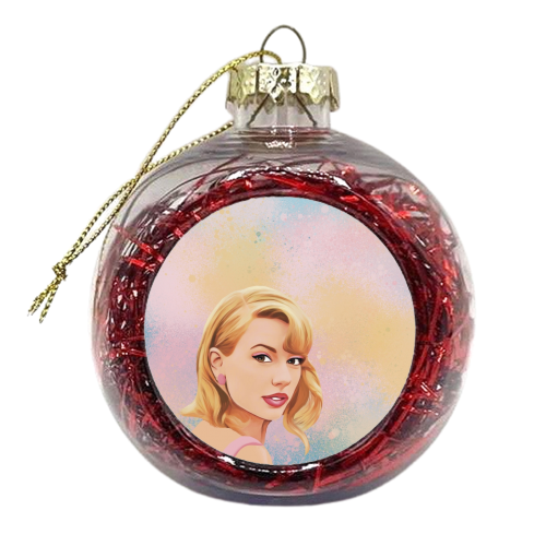 Taylor in pastels - xmas bauble by Giddy Kipper