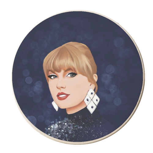 Taylor Midnights Bokeh - personalised beer coaster by Giddy Kipper