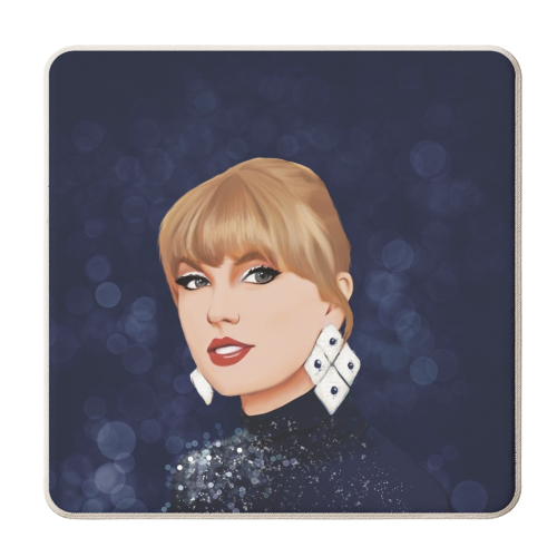 Taylor Midnights Bokeh - personalised beer coaster by Giddy Kipper