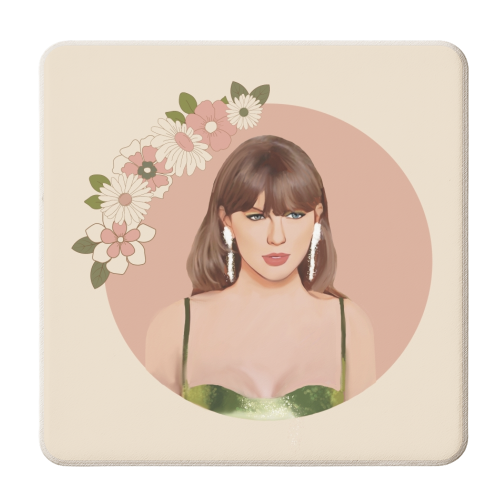 Taylor Pretty Boho - personalised beer coaster by Giddy Kipper
