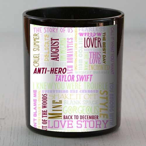Taylor Songs - scented candle by All About Words Designs