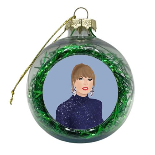 Sparkly Blue Dress - xmas bauble by Rock and Rose Creative