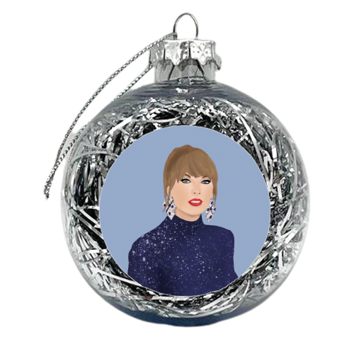 Sparkly Blue Dress - xmas bauble by Rock and Rose Creative