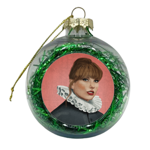 Taylor Renaissance Portrait Illustration - xmas bauble by AbiGoLucky