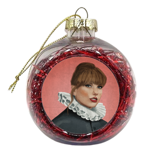 Taylor Renaissance Portrait Illustration - xmas bauble by AbiGoLucky