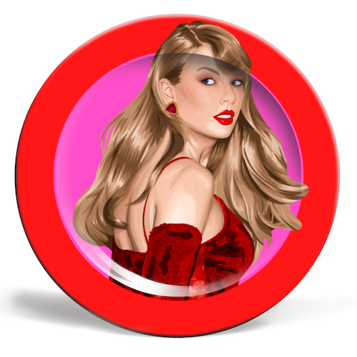 Beautiful Showgirl - ceramic dinner plate by Pink and Pip