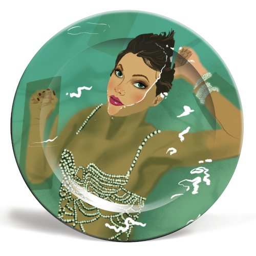 Swift Showgirl - ceramic dinner plate by The Queer Store