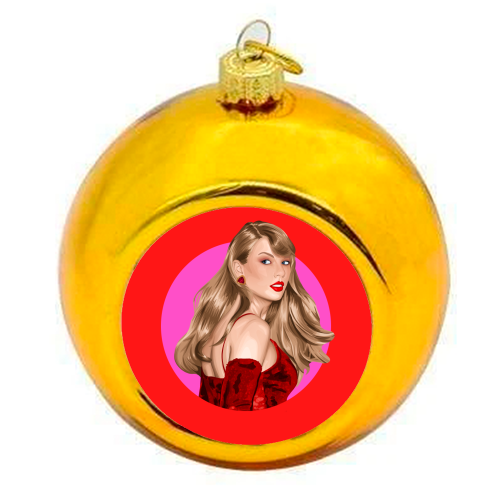 Beautiful Showgirl - colourful christmas bauble by Pink and Pip