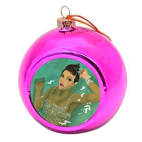 Swift Showgirl - colourful christmas bauble by The Queer Store