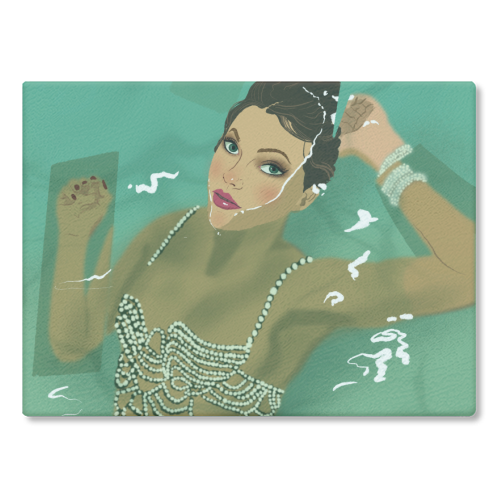 Swift Showgirl - glass chopping board by The Queer Store