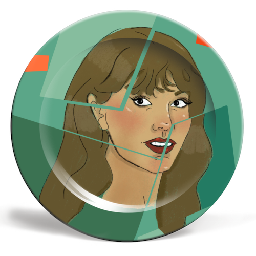 Tay The life of a showgirl - ceramic dinner plate by The Queer Store