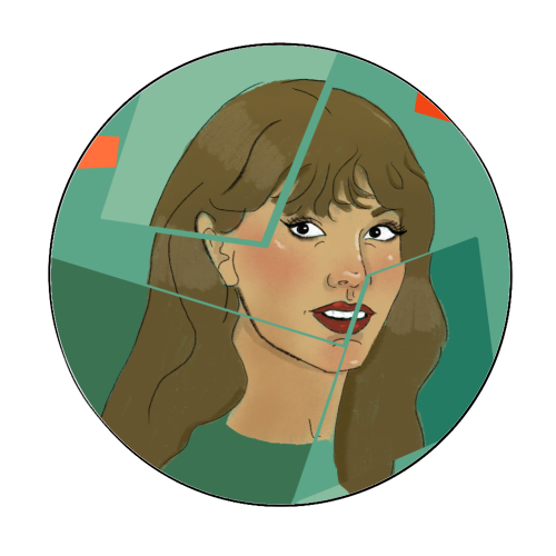 Tay The life of a showgirl - Circle Sticker by The Queer Store