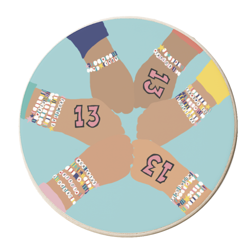 Taylor's Friendship Circle - personalised beer coaster by Giddy Kipper