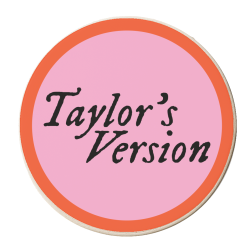 Taylor's Version - personalised beer coaster by AbiGoLucky