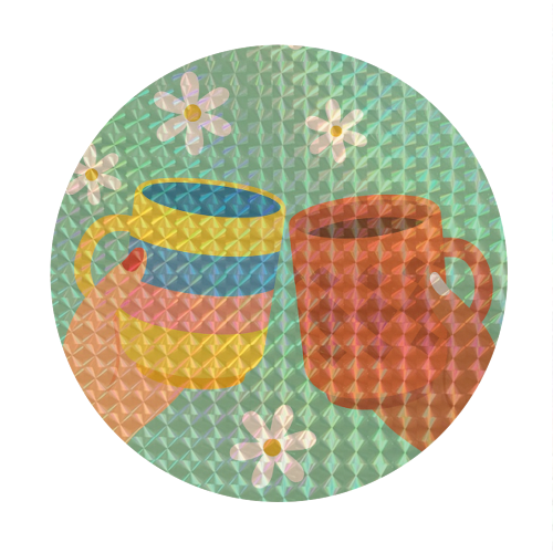 Tea Besties - Circle Sticker by Eloise