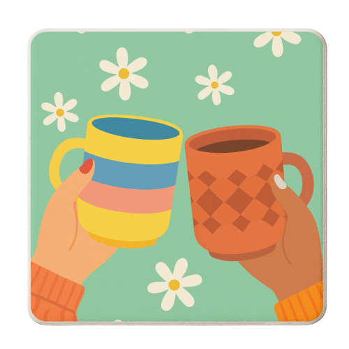 Tea Besties - personalised beer coaster by Eloise