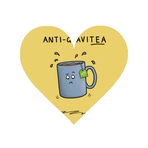 Tea Pun Cartoon - Anti Gravit-tea - Magnet by Carl Batterbee