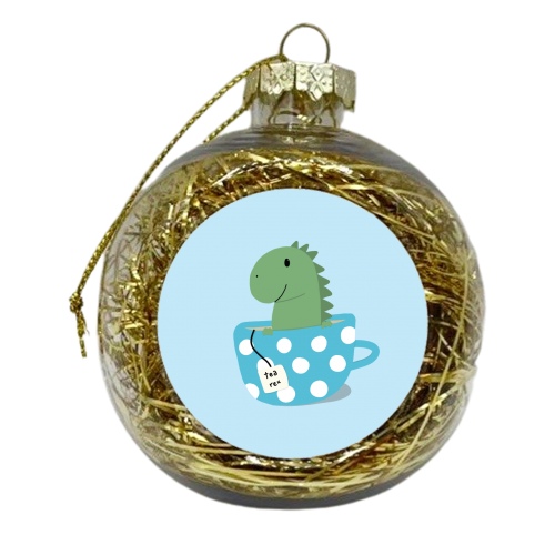 Tea Rex - xmas bauble by Ella Seymour
