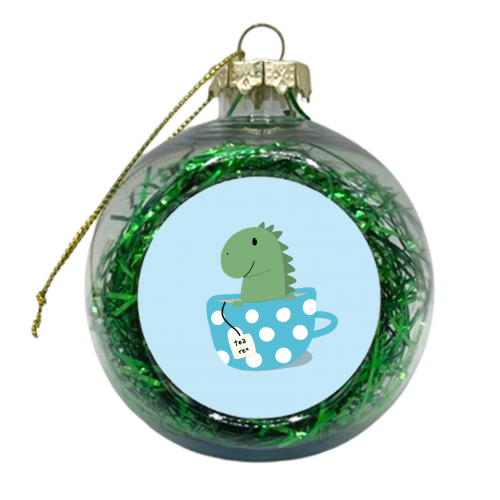 Tea Rex - xmas bauble by Ella Seymour