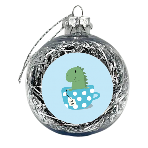 Tea Rex - xmas bauble by Ella Seymour
