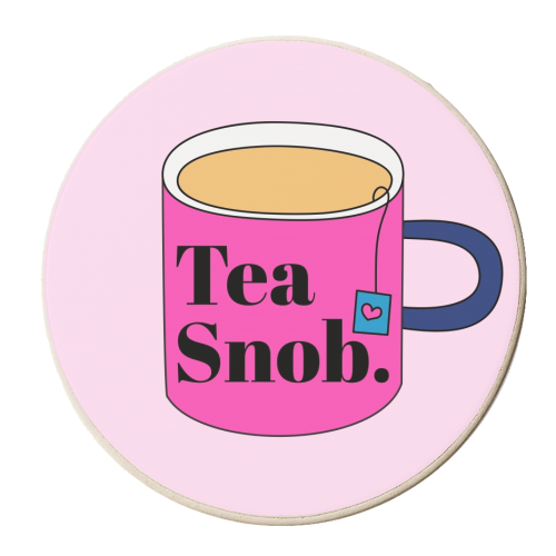 Tea Snob - personalised beer coaster by Stephanie Komen