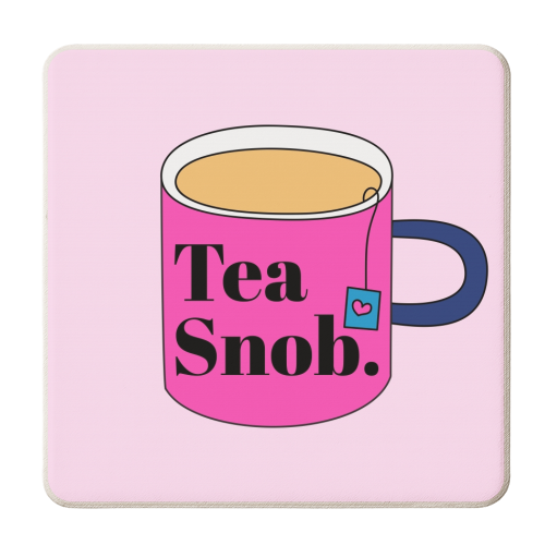 Tea Snob - personalised beer coaster by Stephanie Komen