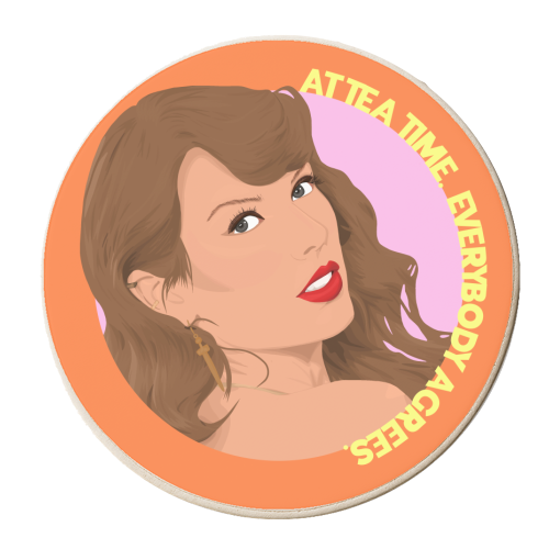 Tea Time - personalised beer coaster by Pink and Pip