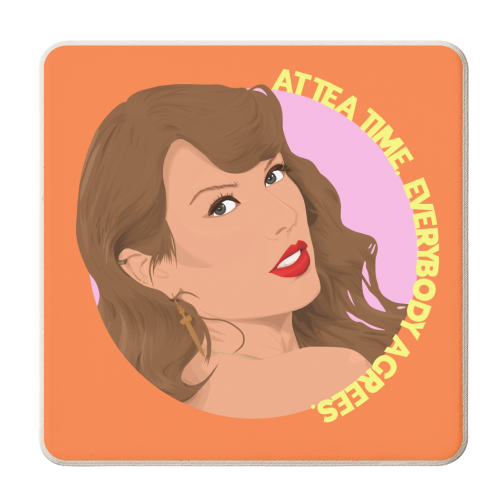 Tea Time - personalised beer coaster by Pink and Pip