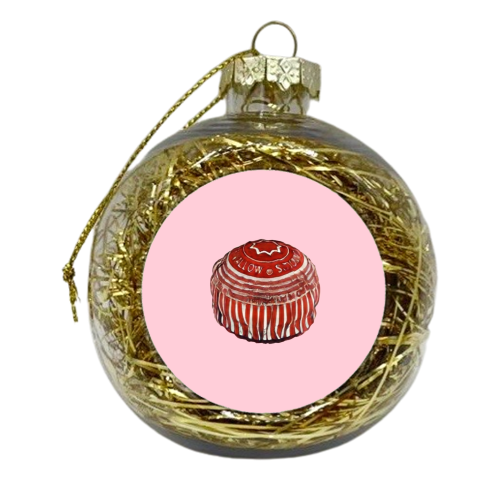 TEACAKE - PINK - xmas bauble by Wallace Elizabeth